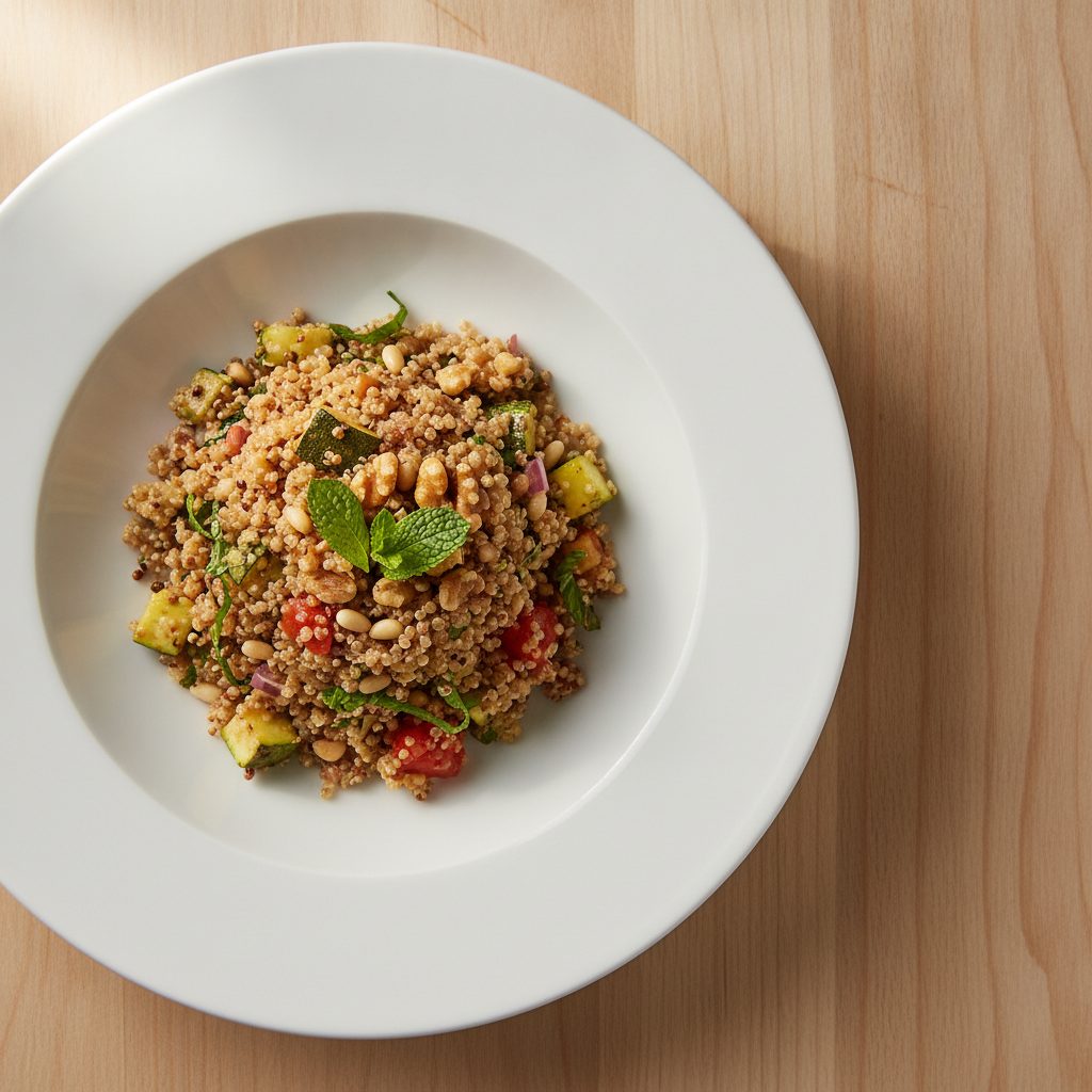 Turkse quinoa-pilav met courgette en munt